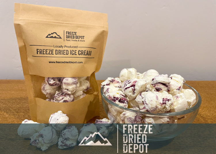 Freeze Dried Huckleberry Ice Cream
